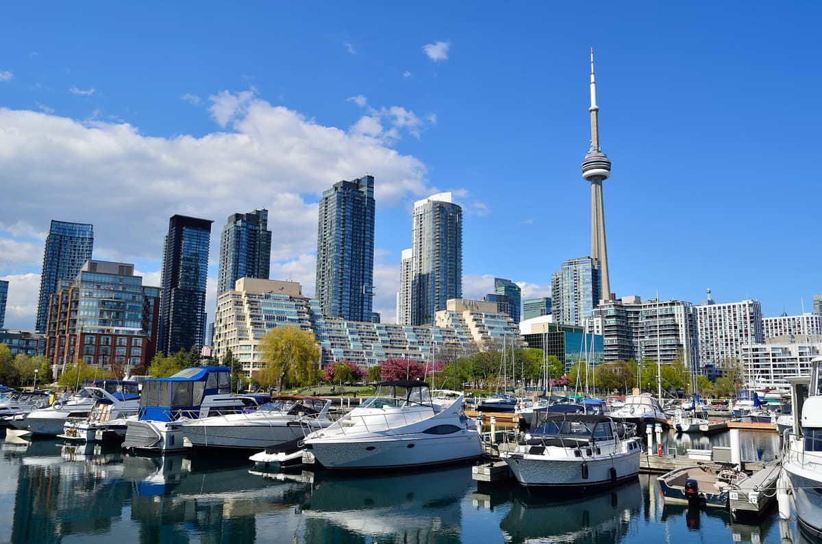 Toronto waterfront and CN Tower